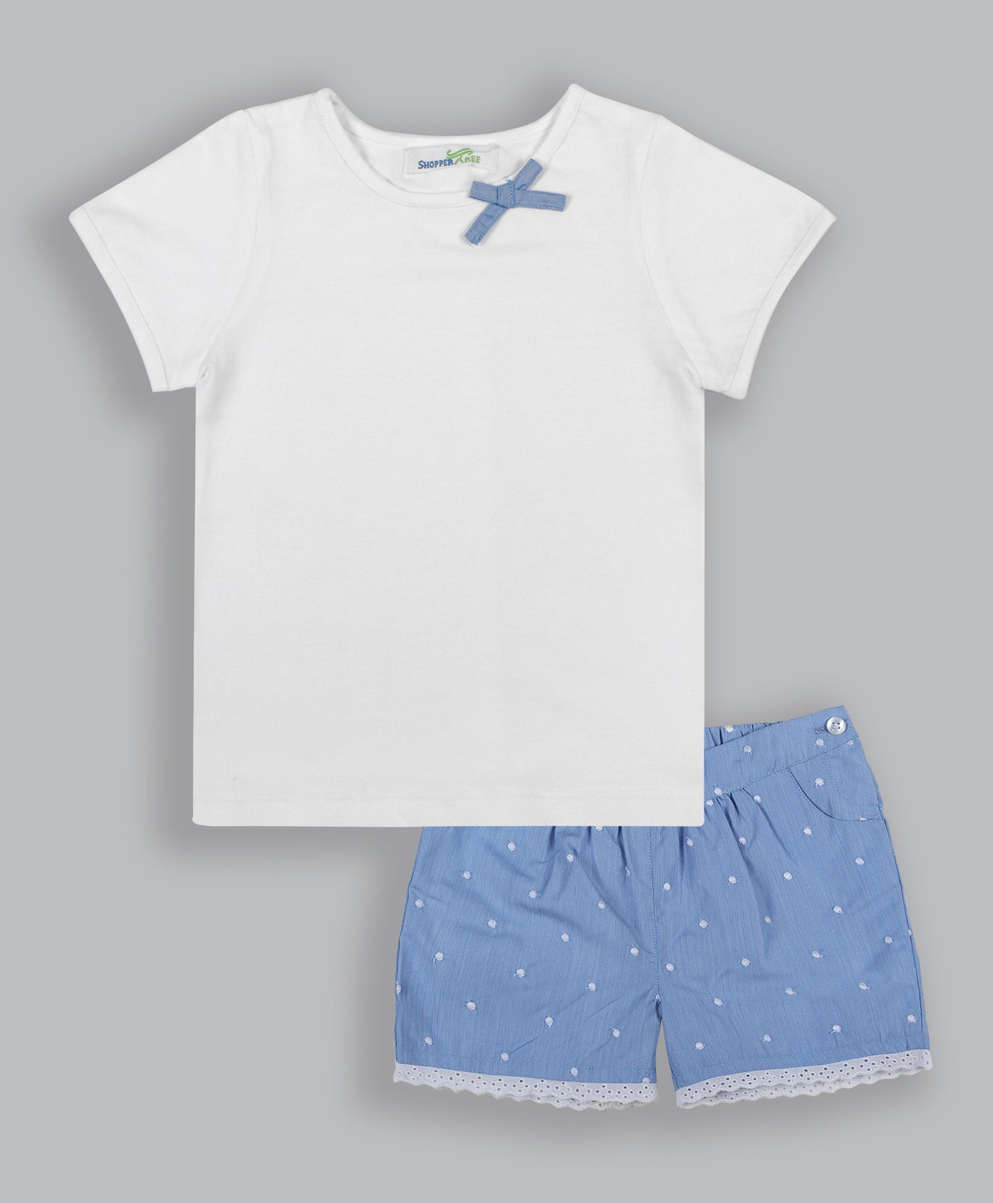 Shoppertree White Clothing set for girl's