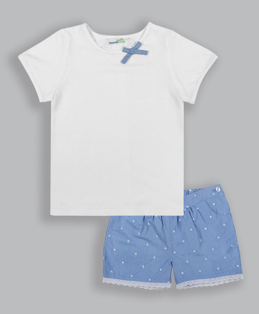 Shoppertree White Clothing set for girl's